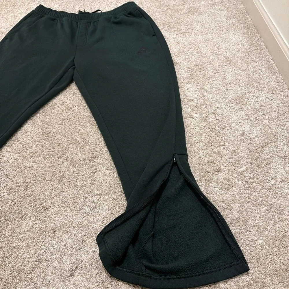 Adidas Zip Leg Track Pants | Dark Green | XL